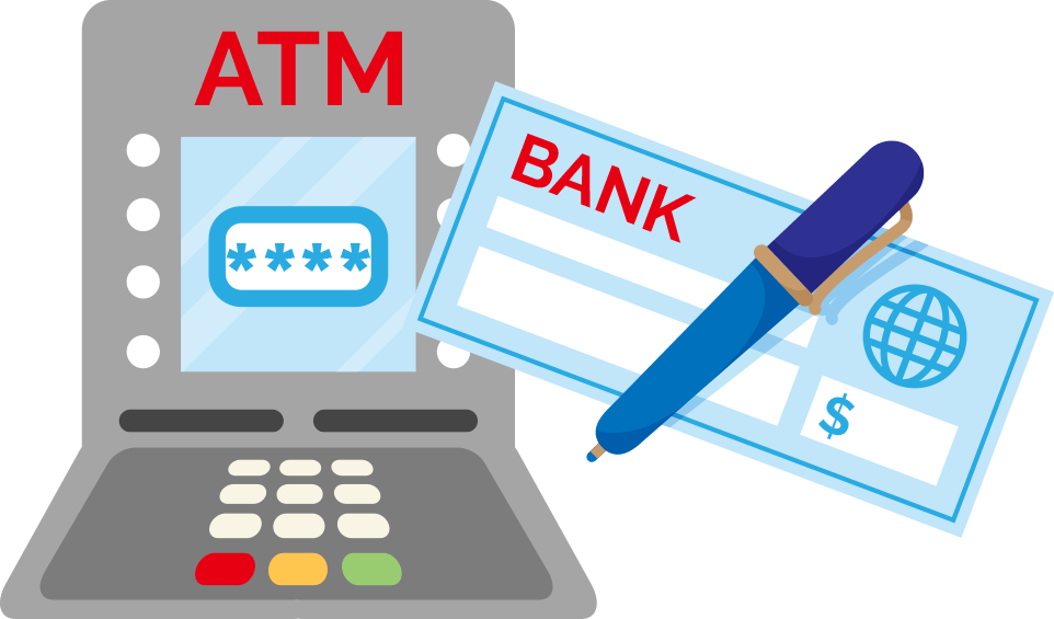 Bank transfer payment at ATM or counter