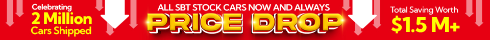 Celebrating 2 million cars shipped — All SBT stock cars now price-down with total savings over $1.5M.