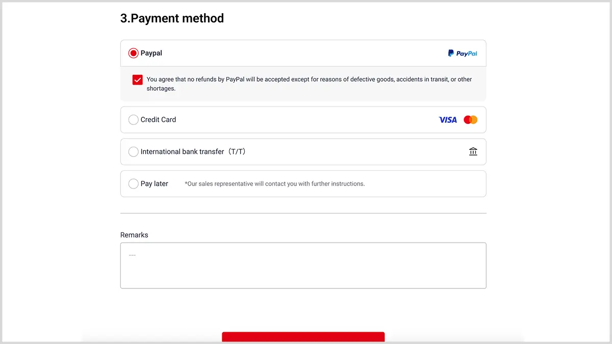 Payment through Paypal