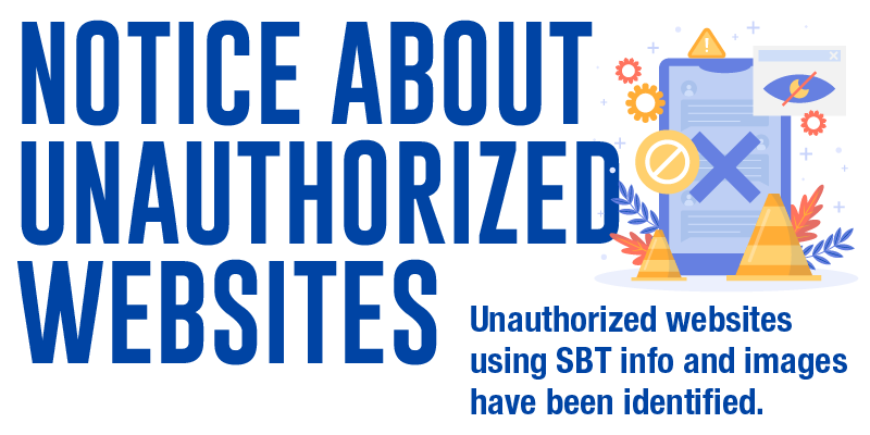 Warning About Unauthorized Websites Impersonating SBT