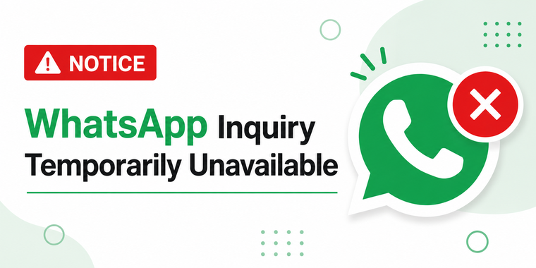 WhatsApp Inquiry Service Temporarily Unavailable