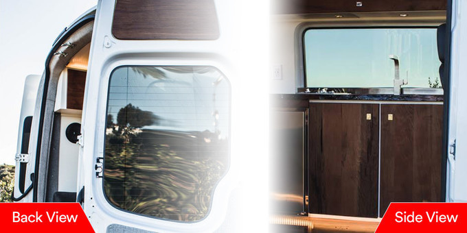 The back view and side view ofinterior